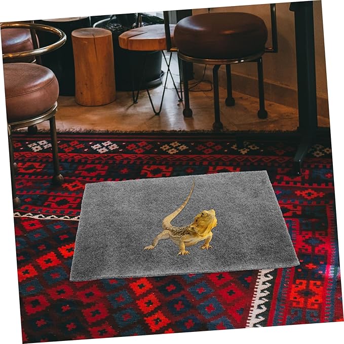 Abaodam 2PCS Reptile Carpet Wear-Resistant Snake Bedding Mat for Tortoise Lizard Moisture-Absorbing Decorative Reptile Supply for Home Use