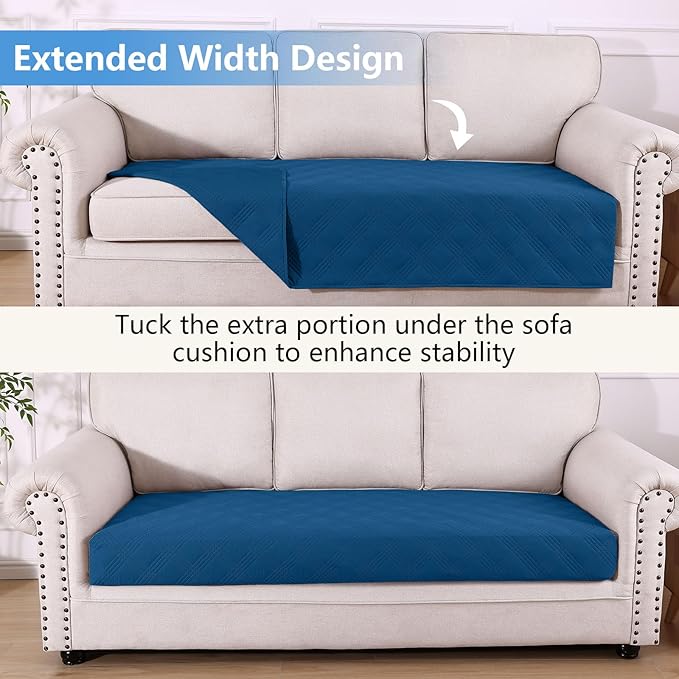 hyha Waterproof Dog Blanket, Reversible Pet Bed Blanket, Soft Sofa Couch Cover for Dogs Washable, Waterproof Pet Couch Covers for Sofa Puppy Cats Furniture Protector(40"x80", Navy Blue/Navy Blue)