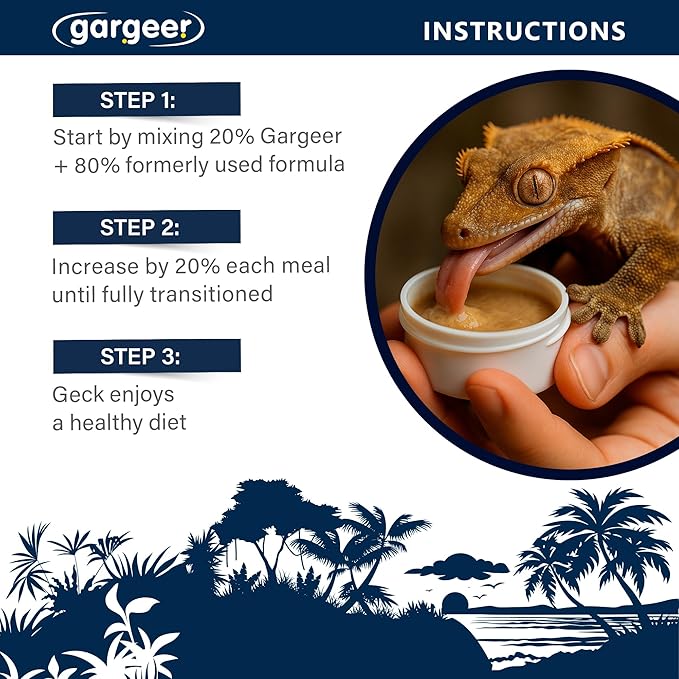 Gargeer 'Picky Geck' Moonlight Feast - Premium Crested Gecko Food | Vision & Metabolism Support with Premium Fruit Blend | No Fillers - Only Premium Ingredients | 2oz | Made in USA. Enjoy!