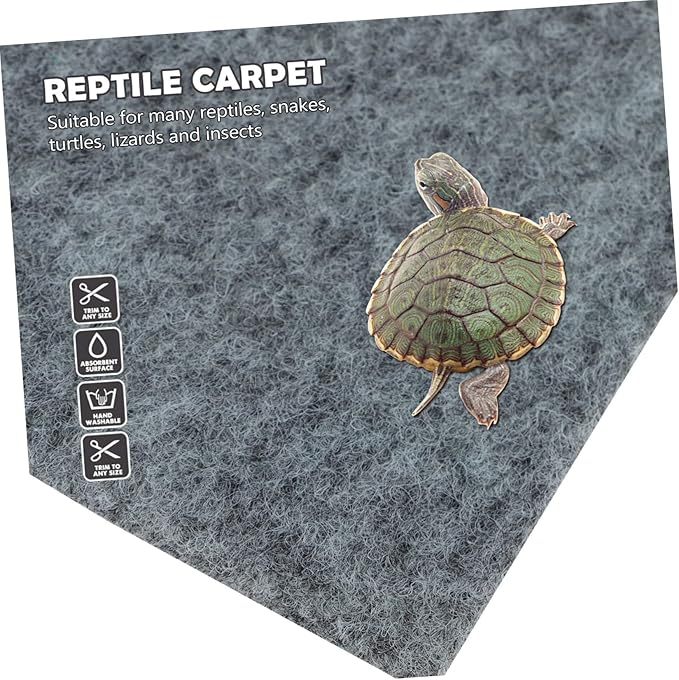 Happyyami Beard Dragon Lizard Carpet Reptile Terrarium Mat Durable Substrate Liner for Pet Cage Soft Water Resistant Bedding for Tortoise Snakes Lizards