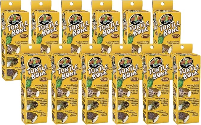 Zoo Med Turtle Bone Natural Floating Source of Calcium 2 Bones - 12 Pack