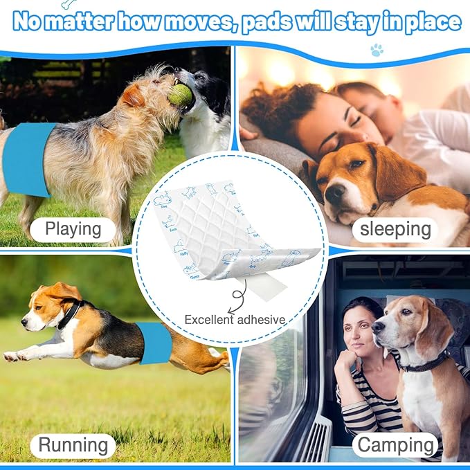 Dog Diaper Liners for Dog Diapers Male and Female 150ct Super Absorption Disposable Booster Pads for Most Reusable Pet Belly Bands, Washable Puppy Diapers Wraps