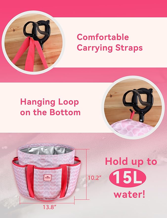 Horse Grooming Kit, 11-Piece Complete Grooming Supplies Set with Curry Comb, Brushes & Hoof Pick for Daily Care, Stable & Show Use Pink Garnet