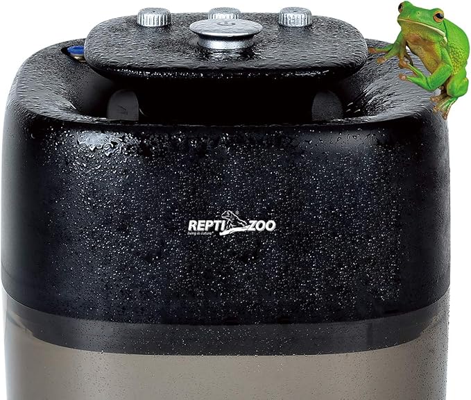 REPTI ZOO 10L Reptile Mister Fogger Terrariums Humidifier Extremly High Pressure Silent Pump Fog Machine Misting Rainforest Sprayer System Tank with 4PCS Nozzles for a Variety of Reptiles/Amphibians