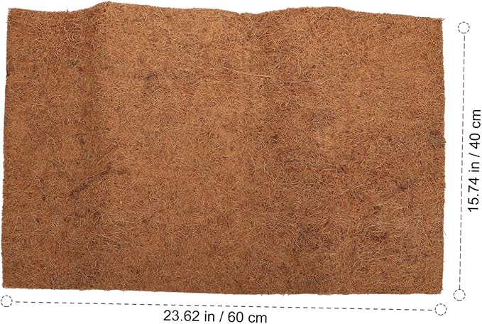 Happyyami Natural Coconut Fiber Reptile Bedding Liner Terrarium Mat for Turtles Lizards and Snakes Breathable Coconut Substrate for Reptile Habitat Care