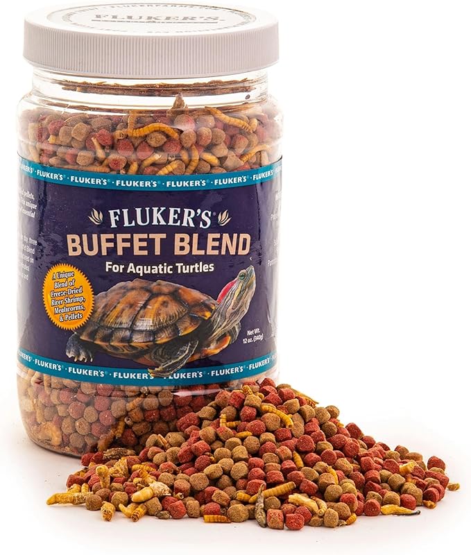 Fluker's 70131 Buffet Blend Aquatic Formula Turtle Food, 12oz (Pack of 2)