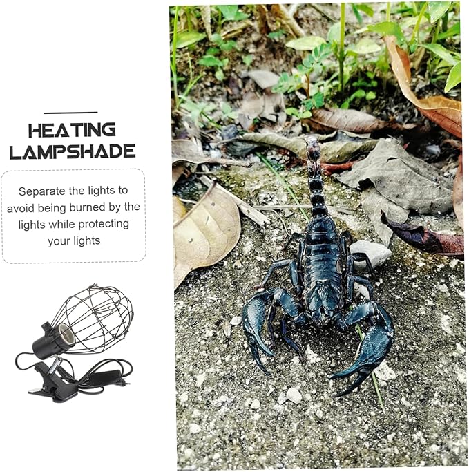 GALPADA 1pc Reptile Heating Lamp Cover Basking Light Shade for Turtle Lizard Bearded Dragon Compatible Ceramic Bulbs Us