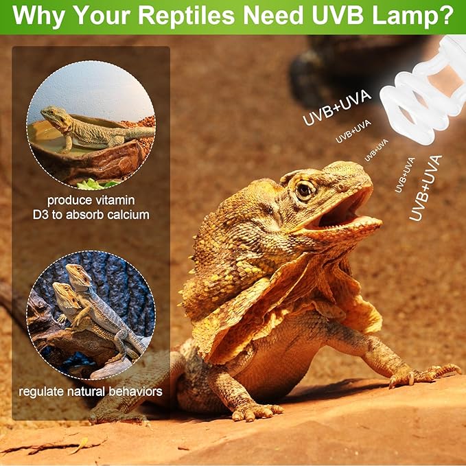 4 Pack UVB Reptile Light Bulb 10.0 Bulb for Desert Reptiles UVB Light Compact Fluorescent Terrarium Lamp for Bearded Dragon, Lizard, Tortoise, Iguanas, Snake, Gecko (13w,Light10.0)