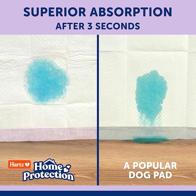 Hartz Home Protection Super Absorbent Odor Eliminating Lavender Scented No Leaks Dog Pads, XL 60 Count
