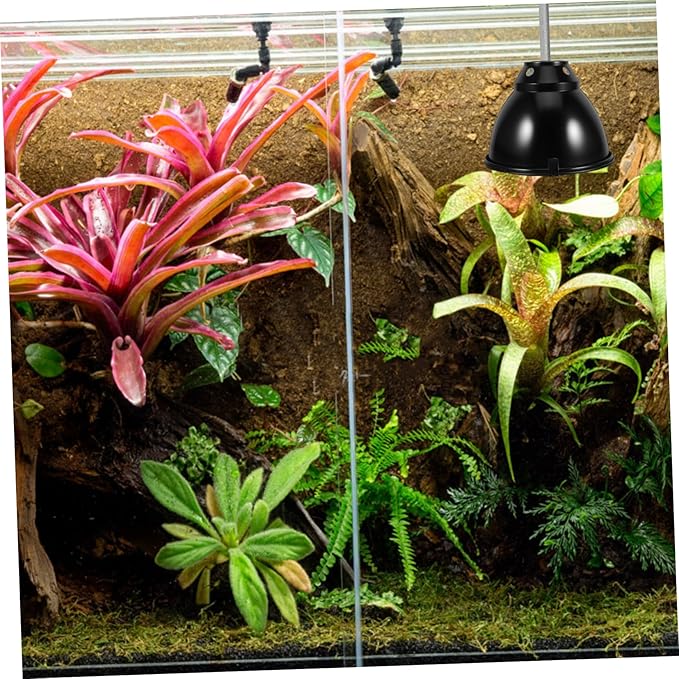 GLEAVI 1set Reptile Dome Lamp Cover Aluminum Reflective Shade for Heating Lamps Scald Cup for Terrarium Use