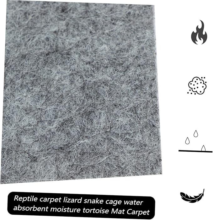 Terrarium Liner for Reptiles Water-Absorbent Carpet Mat for Pet Cages Suitable for Tortoise Lizard Snake Bedding Reptile Substrate