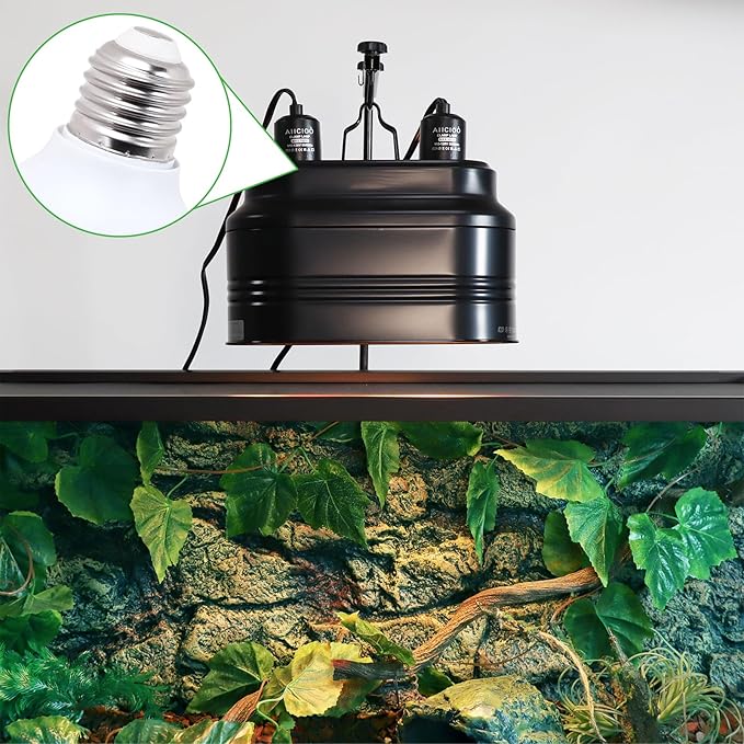 Aiicioo UVB Reptile Light 10.0 26W Desert UVB Spiral Compact Fluorescent Lamp UVB Reptile Light Bulb Tropical and Sub-Tropical UVB Bulb for Reptiles Bearded Dragons Lizards