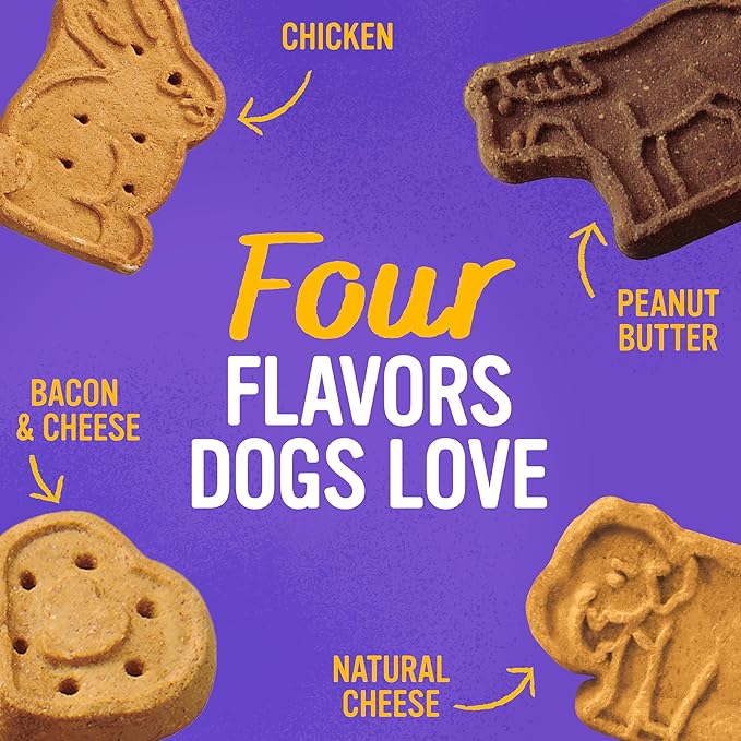 Blue Dog Bakery Natural Dog Treats, More Crunch Large, Assorted Flavors, 18oz Box, 6 Boxes