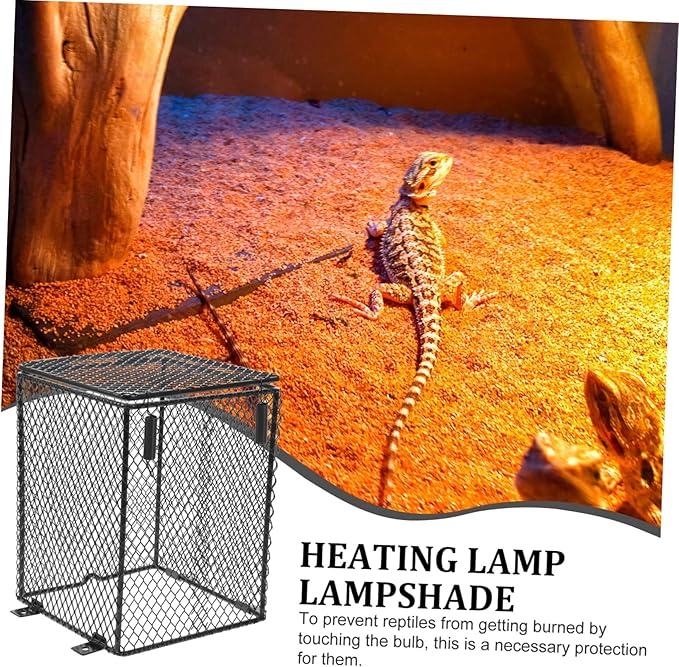 Practical Reptile Heating Lamp Net Cover Metal Lampshade for Reptile Box Lampshade Design