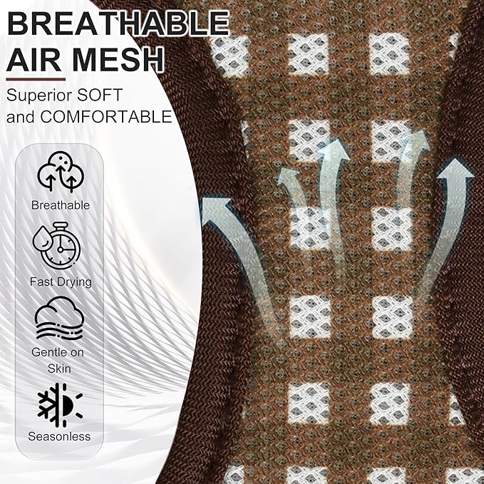 AIITLE No-Pull Pet Harness with a Leash, Plaid Comfort Padded Vest, Step in Dog Harness, Reflective Bands, Soft Breathable Pet Supplies, for Small and Medium Dogs and Cats Chocolate S