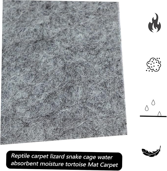 Reptile Cage Liner Mat Soft Water-Resistant Carpet Bedding for Turtles Snakes and Lizards Absorbent Substrate for Terrariums