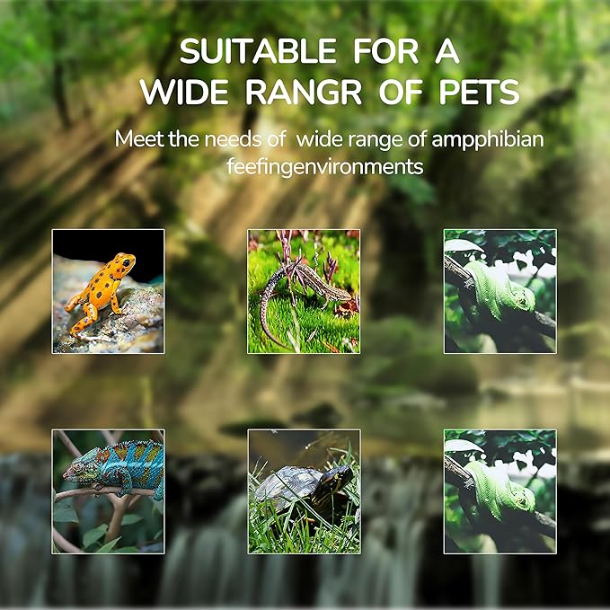 Gallon Full Glass Reptile Tank, Medium Terrarium for Gecko, Hermit Crab, Hognose Snake & More, with Top Screen Ventilation & Easy Feeding