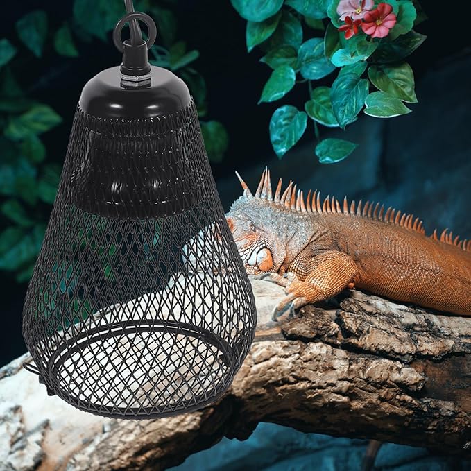 UKCOCO Pet Lamp Cover for Terrarium Decor Reptile Accessory Scale Mesh Cover Hook
