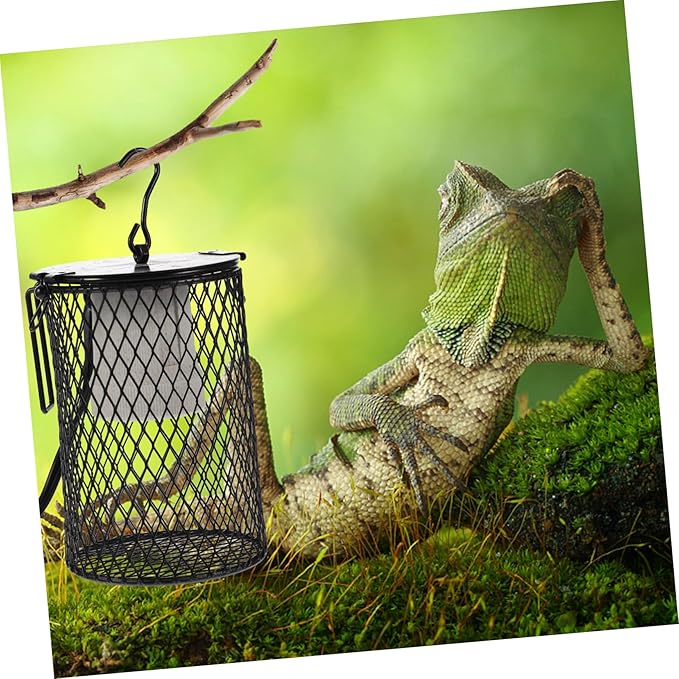 Yardwe Reptile Heat Lamp Cover Turtle Heat Lamp Insulation Lampshade for Reptile Tank
