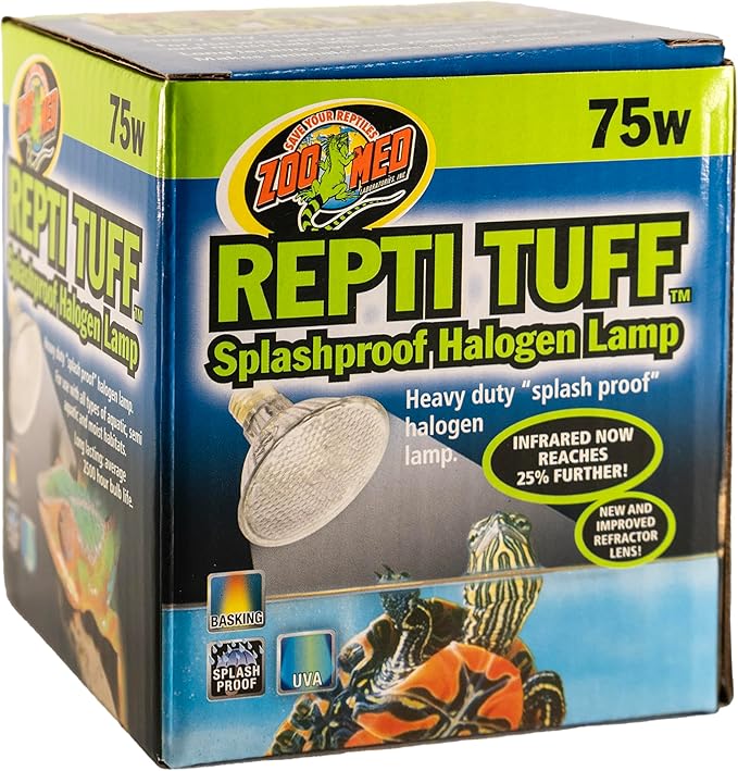 Zoo Med Turtle Tuff Splashproof Halogen Lamp 75 Watts