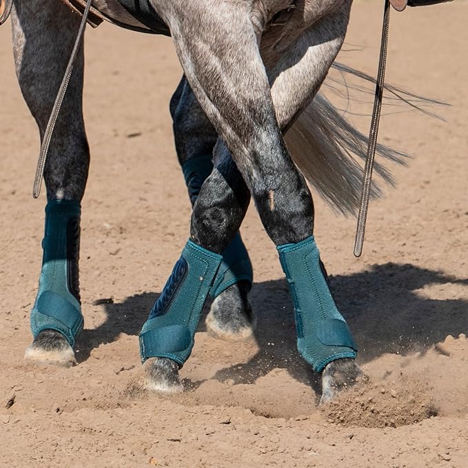 Classic Equine Legacy2 Support Boots, Front, Dragonfly Green, Medium