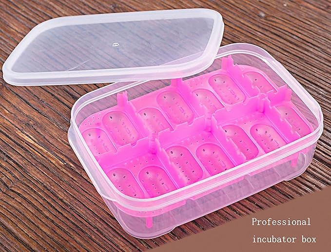 Reptile Breeding Box OMEM Reptile Lizard Incubation Box, Hatchery Box, Suitable for Hatching Snake, Lizards, Lions Mane, Reptiles (Black)
