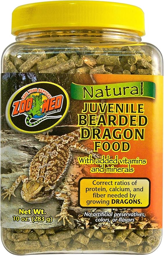 Zoo Med Natural Juvenile Bearded Dragon Food 10 oz - Pack of 4