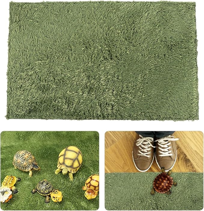 POPETPOP 2pcs Turtle Snake Gecko Terrarium Carpet Reptile Mat for Iguana Chameleon Rabbit Washable Odorless Soft Absorbent Terrarium Liner