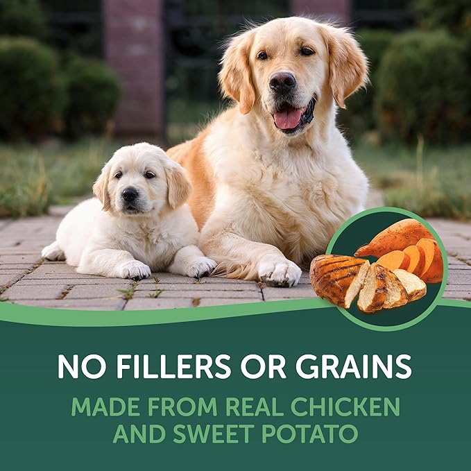 HEALTHFULS Chicken-Wrapped Sweet Potato Treats, 25 oz - Healthy, Protein Rich Treats for Dogs - Long Lasting Dog Chews