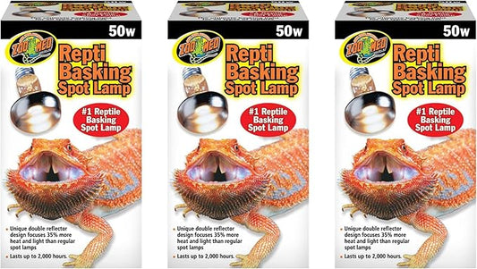 Zoomed Repti Basking Spot Lamp 50 Watts (Pack of 3)