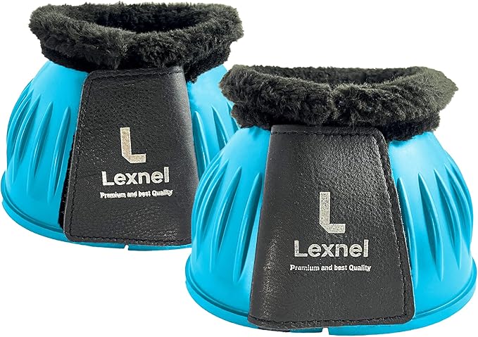 Rubber Bell Boots, Durable Bell Boots for Horse – Superior Hoof Protection and Comfort 1 Pair (Teal, X-Large)