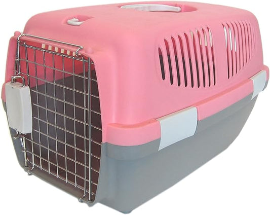 YML Small Plastic Carrier for Small Animals, Pink