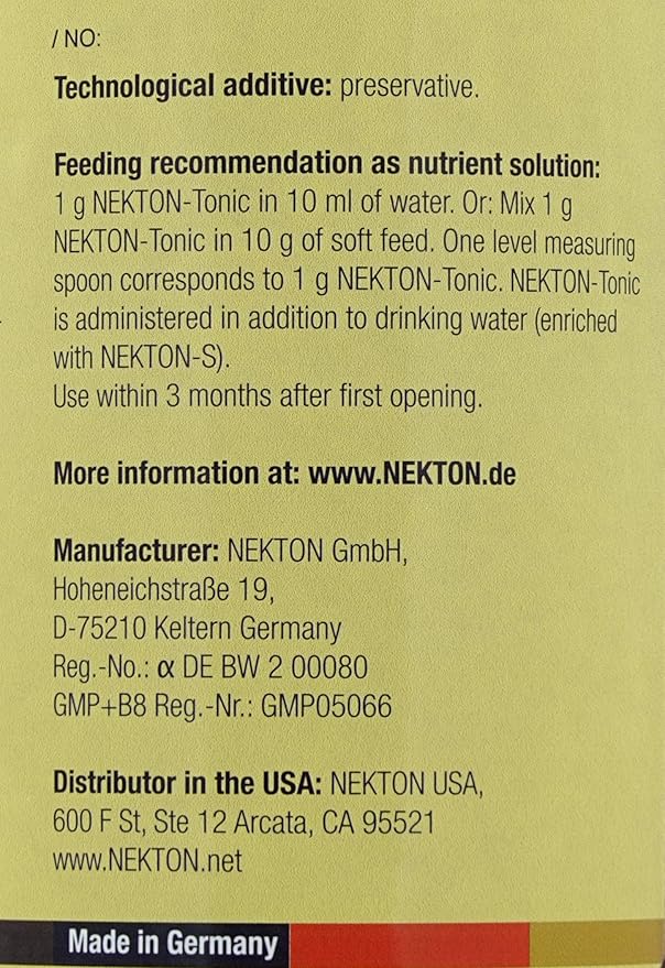 Nekton Tonic-F For Fruit Eating Birds, 500G
