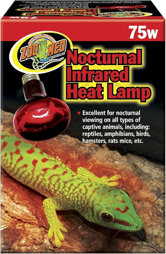 Zoo Med Nocturnal Infrared Incandescent Heat Lamp 75 Watts