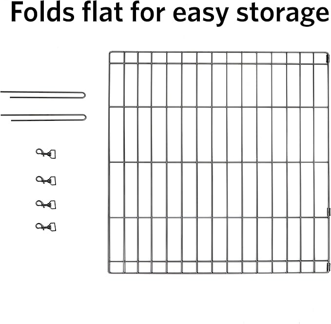 MidWest Homes for Pets Universal Pet Playpen 2-Panel Extension Kit | Fits Metal 24-Inch Dog Pens | Kit Measures 24H x 47.50W Inches| Includes 4 Thumb Snaps, 2 Ground Stakes