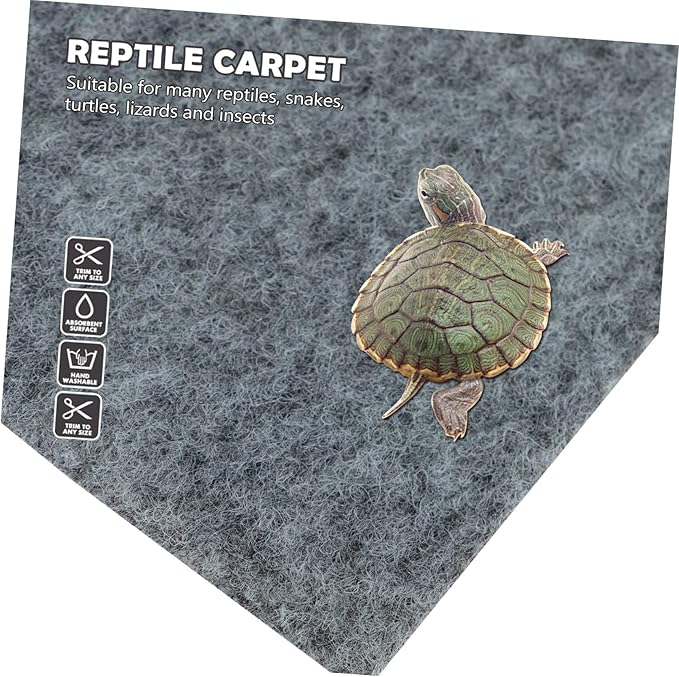 Abaodam Terrarium Liner Reptile Carpet Bedding Substrate for Lizards Tortoises Pets Pet Carpet with Strong Water Permeability Easy to