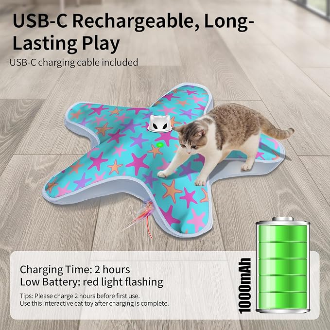 Interactive Cat Toys for Indoor Cats with Moving Concealed Feathers - Image 5
