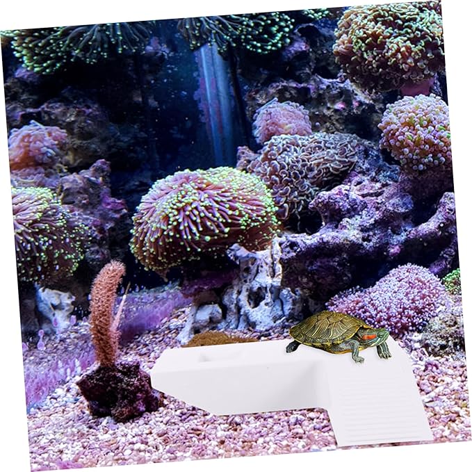 Tortoise Basking Platform Climbing Ramp Medium Turtle Terrace for Aquatic Habitat Promotes Sunbathing and Health Easy Setup for Turtle Tanks