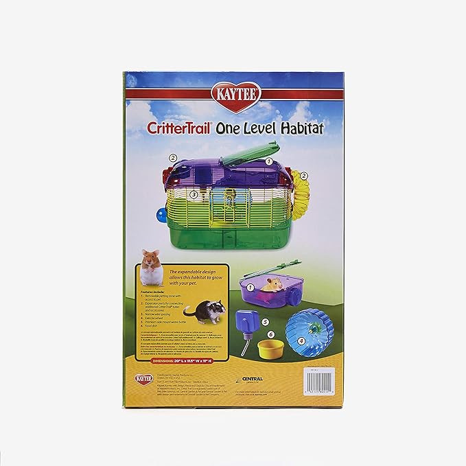 Kaytee CritterTrail One Level Habitat for Pet Gerbils, Hamsters or Mice