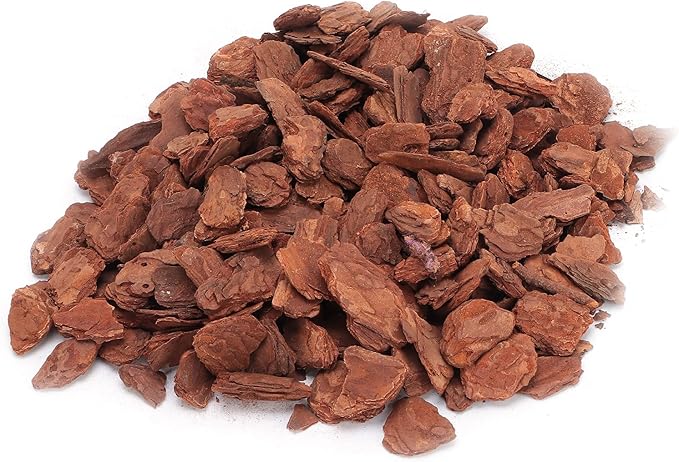 Pine Bark Granule Bedding, Warm Rosin Smell Bark Bedding Pine Tool Mulch Crawler Box Accessories for Substrate Terrarium Bearded Dragon and Tortoise (Small Particles 250g)