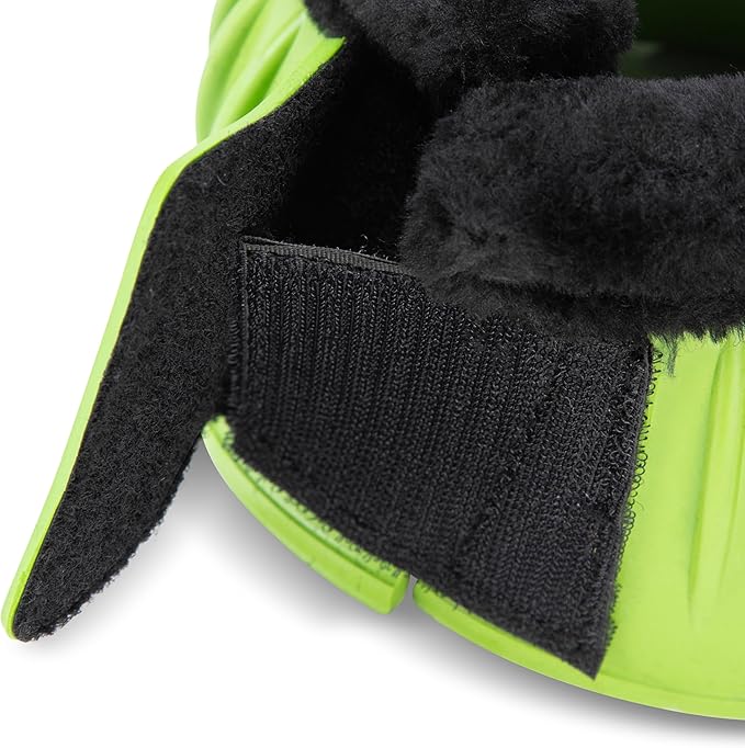 Shires ARMA Fleece Trim Bell Boot (Bright Green, Full)
