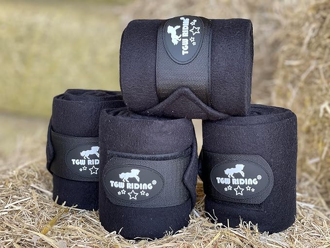 TGW RIDING Horse Polo Leg Wraps, Horse Leg Wraps, Horse Fleece Bandages,4-Pack