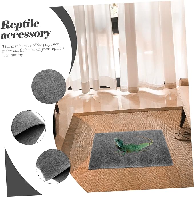 Garneck 2pcs Reptile Hide for Your Pet Decorative Reptile Mat Heat Preservation