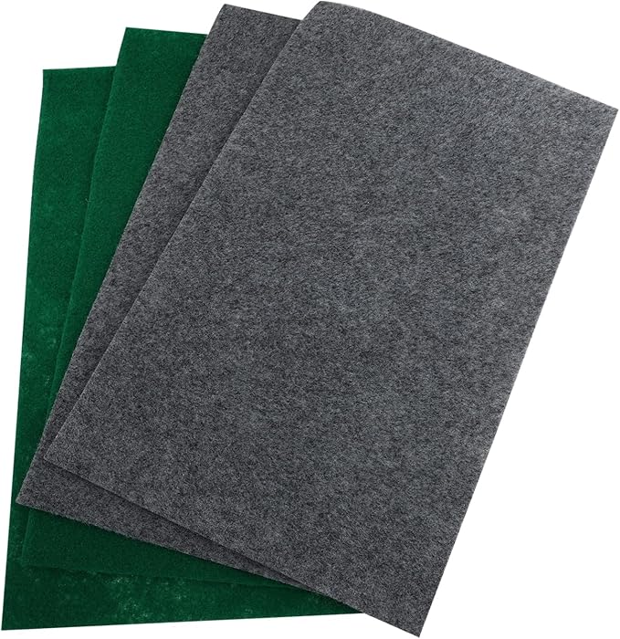 4pcs Reptile Carpet Substrate Mat Absorbent and Non-Abrasive Terrarium Liner for Snakes Lizards and Tortoises Grey Easy to Clean and Cut