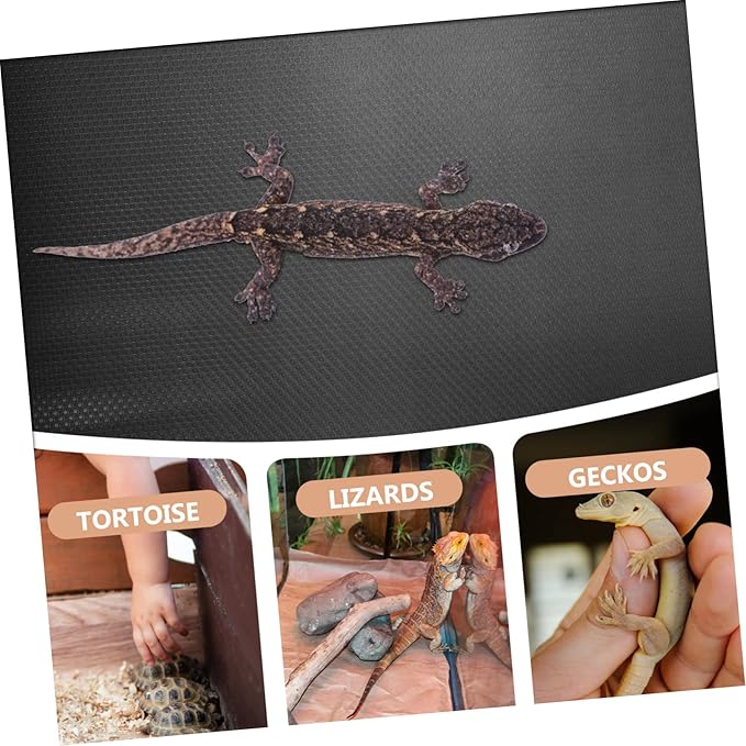 DECHOUS Reptile Carpet Mat for Lizards Snakes Turtles Soft Non Slip Substrate Bedding for Terrarium Setup Comfortable Reptile Accessory for Bearded Dragons and Geckos