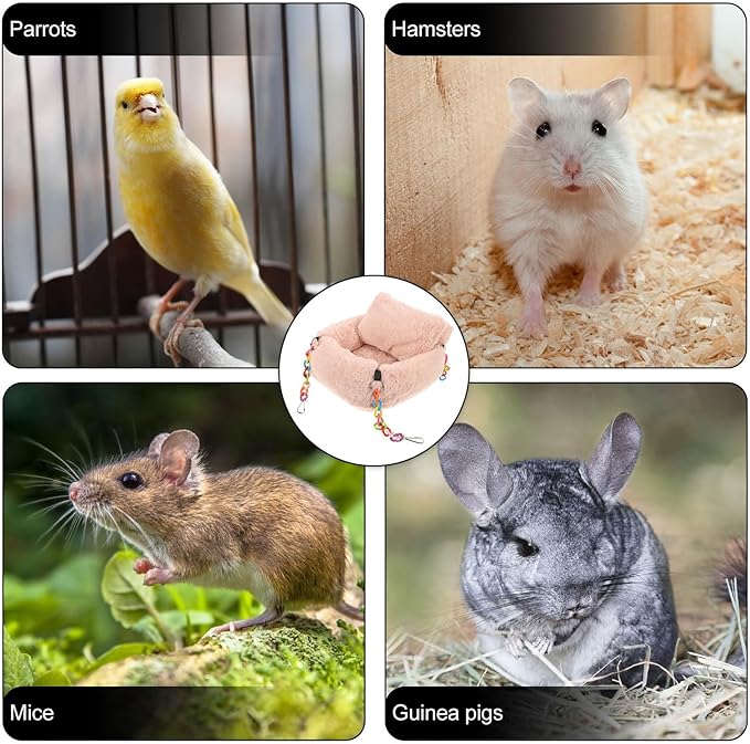 iplusmile Accessory Sleeping Squirrel Pig Resting Warm Cave Bedding Hut Comfortable Hammock Hanging Habitat House Pet Cage Rat Small Toys Glider Ferret Accessories Animal Beds Hideout