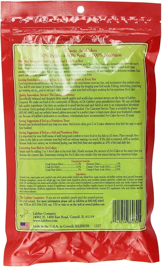 (3 Pack) Lafeber'S Classic Avi-Cakes For Parrots