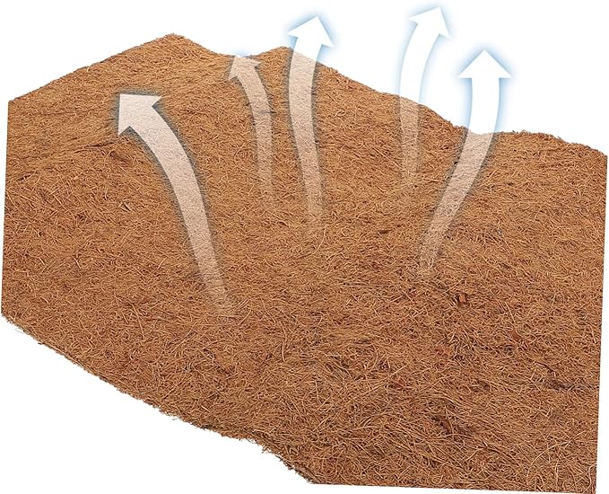 Natural Coconut Fiber Reptile Bed Mat Substrate for Tortoise Lizard Snake Habitats Breathable Easy to Clean Reptile Bedding