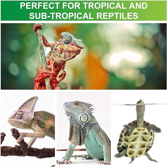 UVB Reptile Light Bulb 5.0, 5W LED High Intensity UV Replacement Lamp Bulbs for Tropical Reptiles Bearded Dragon Hermit Crab Turtle Leopard Gecko Tank Chameleons Iguanas Snake - 1 Pack
