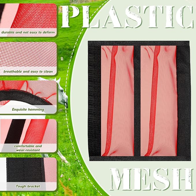16 Pcs Fly Boots for Horses Mesh Ventilated Horse Leggings Breathable Horse Leg Wraps to Reduce Stomping Hoof Damage and Leg Fatigue, 4 Colors (Classic Color)